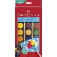 Faber-Castell Faber castell fc-125027 waterverfdoos 21 kleuren + 2 penselen - thumbnail