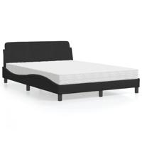 Bed met matras "Dover" fluweel zwart 120x200 cm - thumbnail