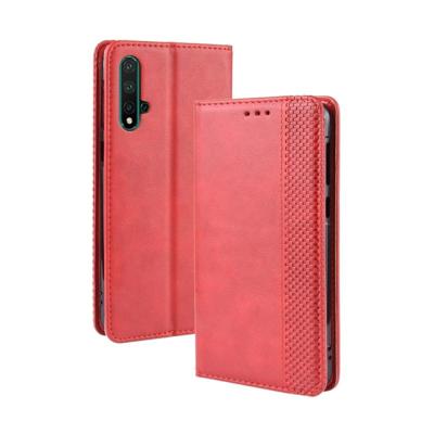Magnetische gesp retro Crazy Horse textuur horizontale Flip lederen case voor Huawei Nova 5/Nova 5 Pro met houder & card slots & Photo Frame (rood) Magnetische gesp retro Crazy Horse textuur horizontale Flip lederen case voor Huawei Nova 5/Nova 5 Pro met houder & card slots & Photo Frame (rood)