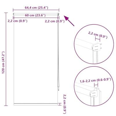 Rolgordijn verduisterend 60 x 120 cm beige