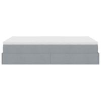 Ottoman bed met matras 120x200cm stof lichtgrijs - thumbnail