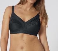 BH Claudette 104 N - Kanten Bh zonder beugels - Klassieke senioren bh - Stevige ondersteuning - 75C - Zwart - 75C - thumbnail