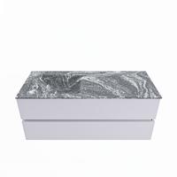 MONDIAZ VICA-DLUX 120cm badmeubel onderkast Cale 2 lades. Inbouw wastafel CLOUD links zonder kraangat, kleur Lava. - thumbnail