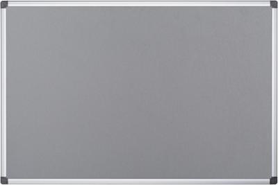 Q-CONNECT textielbord met aluminium frame 60 x 45 cm grijs