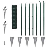 VidaXL Euro hek 10x1,2 m staal groen - thumbnail