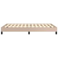 Bedframe zonder matras 120x190 cm kunstleer cappuccinokleurig - thumbnail