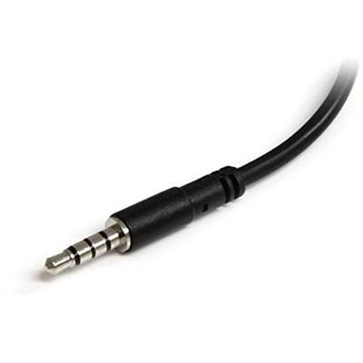 .com Adapter voor headsets met aparte koptelefoon-/microfoonstekkers - 3,5 mm 4 positie naar 2x 3 positie 3,5 mm M/F - Splitser voor hoofdset - minitelefoon stereo 3,5 mm (V) naar 4-polige ministekker (M) - 20 cm - zwart