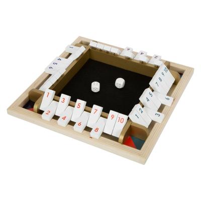 Small Foot - shut the box houten dobbelspel gouden editie Small Foot - shut the box houten dobbelspel gouden editie