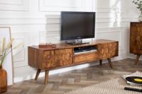 Massief TV-bord MYSTIC LIVING 140cm Sheesham naturel 3D oppervlak massief hout - 39744 - thumbnail