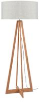 Good&Mojo Vloerlamp 'Everest' Bamboe en Eco linnen, kleur Beige - thumbnail