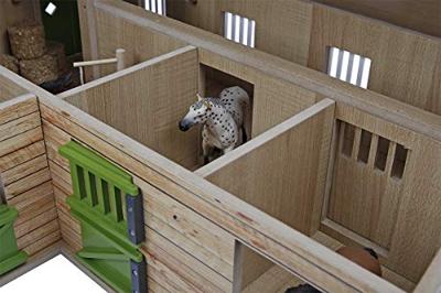 Kids Globe globe paardenhoekstal met 3 boxen en berging 1:24 - thumbnail