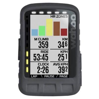 Casecentive Silicone hoesje Wahoo ELEMNT ROAM V1 met screenprotector zwart