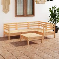 5-delige Loungeset massief grenenhout - thumbnail