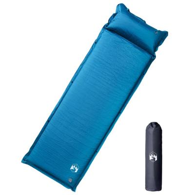 VidaXL Kampeermatras met kussen zelfopblazend 1-persoons turquoise