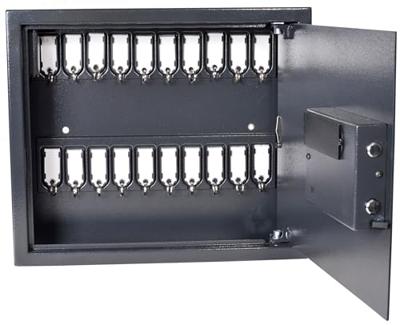 Pavo Magnettag sleutelkast, voor 20 sleutelhangers, donkergrijs Pavo Magnettag sleutelkast, voor 20 sleutelhangers, donkergrijs