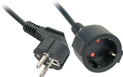 LINDY 30245 verlengkabel sector Schuko zwart zwart 10 m