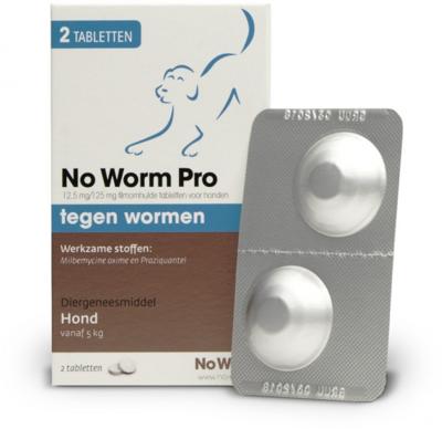 Exil No worm pro hond M 2 Stuks