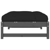 Tuinvoetenbank 120x80 cm massief grenenhout grijs - thumbnail