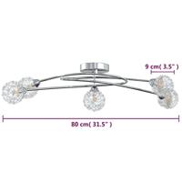 VidaXL Plafondlamp met gaasdraadkapjes 5xg9 - thumbnail