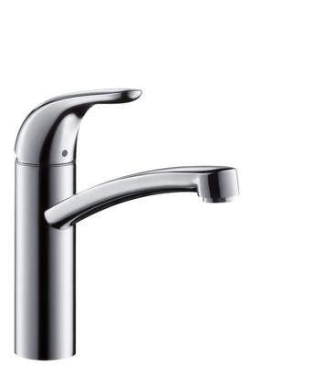 hansgrohe keukenmengkraan Focus E, chroom, voorsprong uitloop 220mm, hoogte uitloop 165mm
