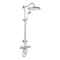 Regendoucheset Tres Clasic Thermostatische Opbouw Incl. Handdouche Doucheslang 170 cm RVS Tres - thumbnail