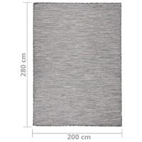 Buitenkleed platgeweven 200x280 cm bruin en blauw - thumbnail