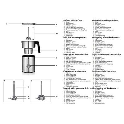 WMF 04.1317.0011 lono melk-chocolocade opschuimer 0.5l rvs - thumbnail