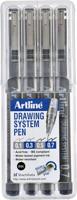 Fineliner artline technisch 0.1-0.3-0.5-0.7mm zw - thumbnail