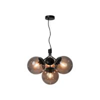 Nordlux 4-lichts hanglampIvona zwart met smoke glas - 2112153003 - thumbnail