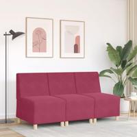 Fauteuil 55 cm fluweel wijnrood - thumbnail