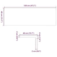 VidaXL Vensterbanken 2 st 120x40x2 cm massief eikenhout donkerbruin - thumbnail