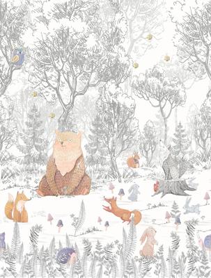 Dutch Cute Walls- Forest Animals 212x280cm - CW6043-1