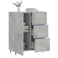 Dressoir 69,5x34x90 cm bewerkt hout betongrijs - thumbnail
