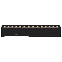 Bedframe met lades Zwart eiken 100 x 200 cm Bewerkt hout - thumbnail