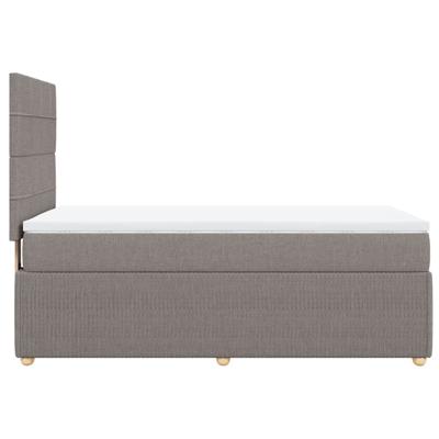 Boxspring met matras stof taupe 90x200 cm