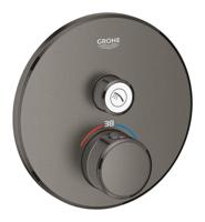 Opbouwdeel GROHE Grohtherm Smartcontrol Douche T, Rond Hard Graphite Geborsteld - thumbnail