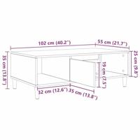 met opslag met de deur Gerookt eiken 103.5 x 60 x 35 cm Bewerkt hout - thumbnail