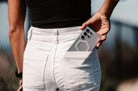 Urban Armor Gear Plyo Pro Backcover Samsung Galaxy S24 Ultra Ice, Transparant, Olijf MagSafe compatible - thumbnail