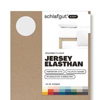 Schlafgut Schlafgut EASY Jersey Elasthan Hoeslaken S - 90x190 - 100x220 101 Full-White - thumbnail