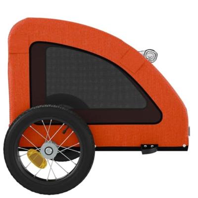 Hondenfietstrailer oxford stof en ijzer oranje