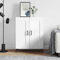 Dressoir 69,5x34x90 cm bewerkt hout hoogglans wit - thumbnail