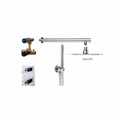 Thermostatische Inbouw Regendoucheset Chroom 30 cm Aqua Splash Thermostatische Inbouw Regendoucheset Chroom 30 cm Aqua Splash