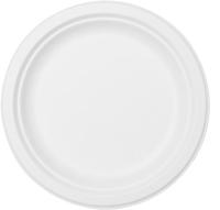 Duni Suikerrietvezel Borden 22 cm 10 Stuks Wit - thumbnail