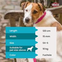 Hondenriem Trixie New Premium Fuchsia XS/S - thumbnail