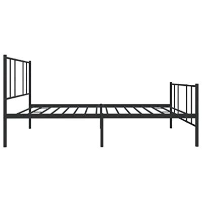 Bedframe met hoofd- en voeteneinde metaal zwart 100x190 cm - thumbnail