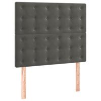 Bedframe zonder matras 120x190 cm fluweel donkergrijs - thumbnail