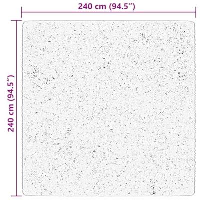 VidaXL Vloerkleed huarte laagpolig zacht wasbaar 240x240 cm rood