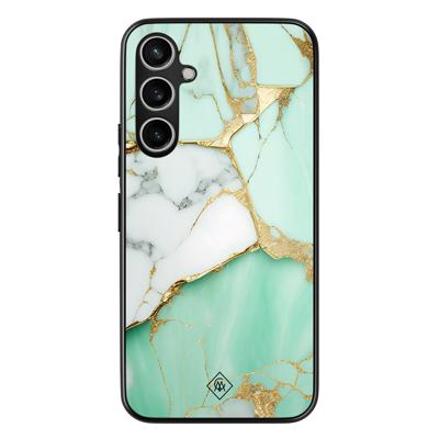 Samsung Galaxy S23 FE hoesje - Marmer mint goud Samsung Galaxy S23 FE hoesje - Marmer mint goud