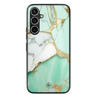Samsung Galaxy S23 FE hoesje - Marmer mint goud - thumbnail
