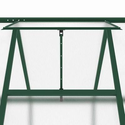 VidaXL Tuinkas met basisframe 169x169x195 cm aluminium groen - thumbnail